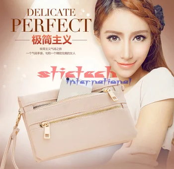 

by dhl or ems 50pcs New Women Double Zip Long Day Clutch Wallets Famous Brand Waterproof Female Purse