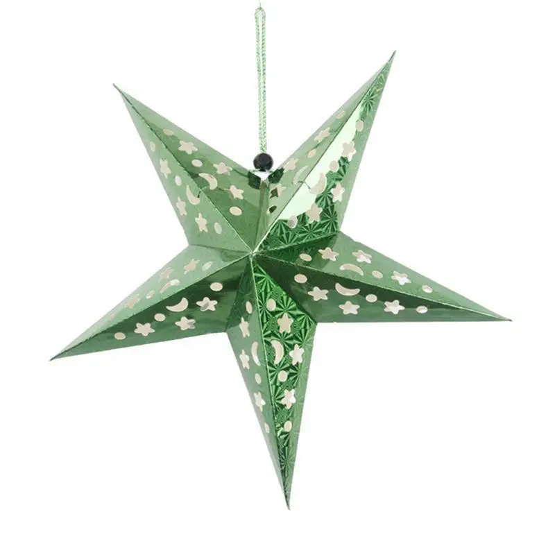 30 см бумажный Звездный фонарь 3D пентаграмма абажур для рождества Рождественские вечерние hollowen День рождения Висячие украшения для дома аксессуары