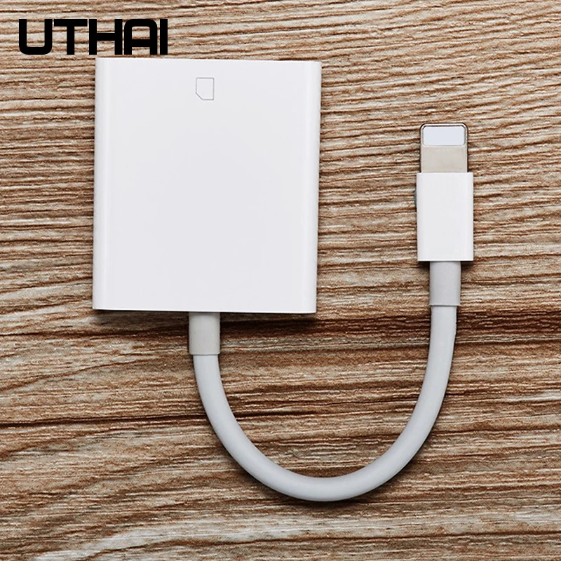 

UTHAI C27 Card Reader for SD to Lightning Smart Camera SD Memory Card Adapter for iPhone iPod Apple Memory Cards Use No APP Need