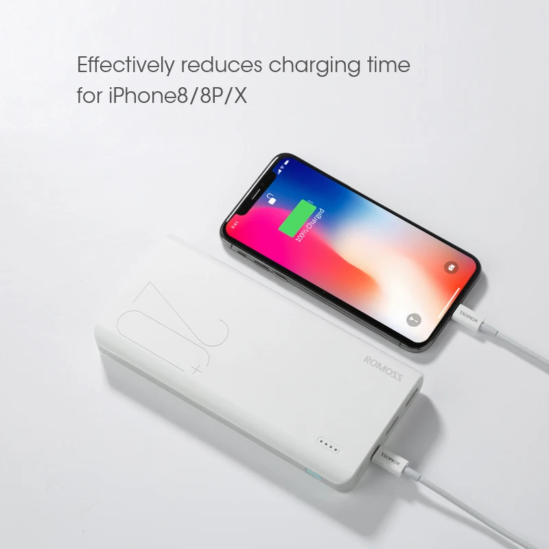 20000 мАч ROMOSS Sense 6 + Power Bank с PD3.0 двухсторонняя Быстрая зарядка Внешняя батарея