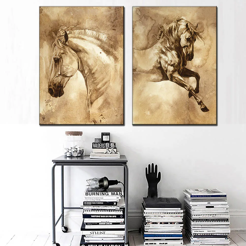 Buy 2 Pcs Modern Abstract Canvas Wall Art Picture