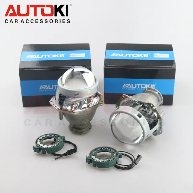 

Free Shipping Autoki 3.0Inch Bi Xenon Hella Headlamp Projector Lens Aluminum Car Hid Headlight Modify D2S Reflector Hi/lo Beam