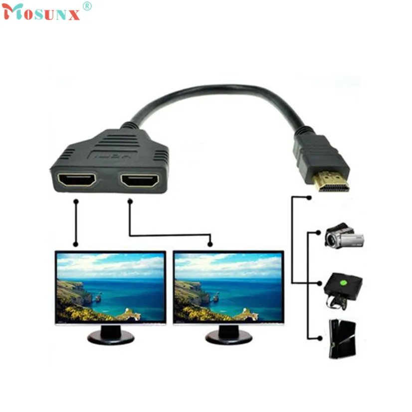 Цена по прейскуранту завода Binmer 1080P HDMI порт папа 2 Женский 1 в Out сплиттер кабель