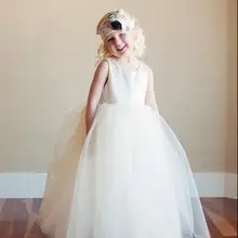 Великолепное белое фатиновое платье с цветочным узором для девочек на свадьбу; детское платье принцессы для первого причастия; пышные платья для девочек; Vestidos