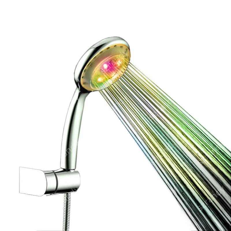 ABS LED Shower Head Sprinkler Automatic Control 7 Color Changing