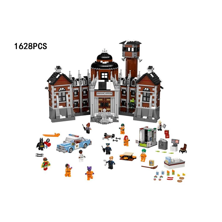 

DC comics Batman movie Arkham Asylum builder block mini Joker Harley Quinn catwoman Two-Face figures lepins bricks 70912 toys
