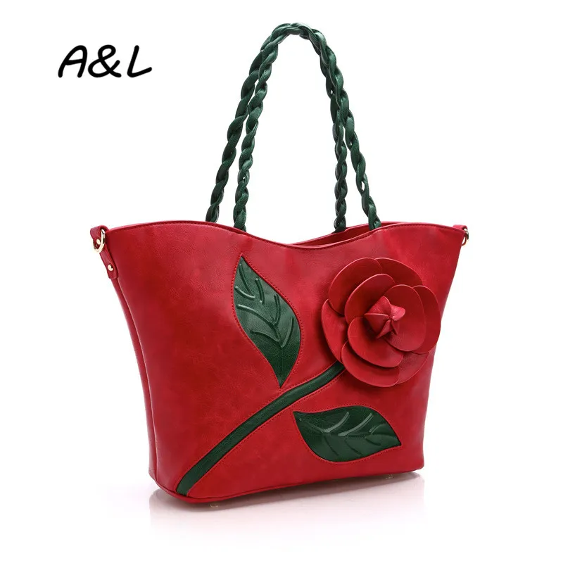 

2019 Luxury Brand Handbag Women Bag New Fashion Designer Flower Tote Lady Vintage Casual PU Leather Shoulder Messenger Bag A0072