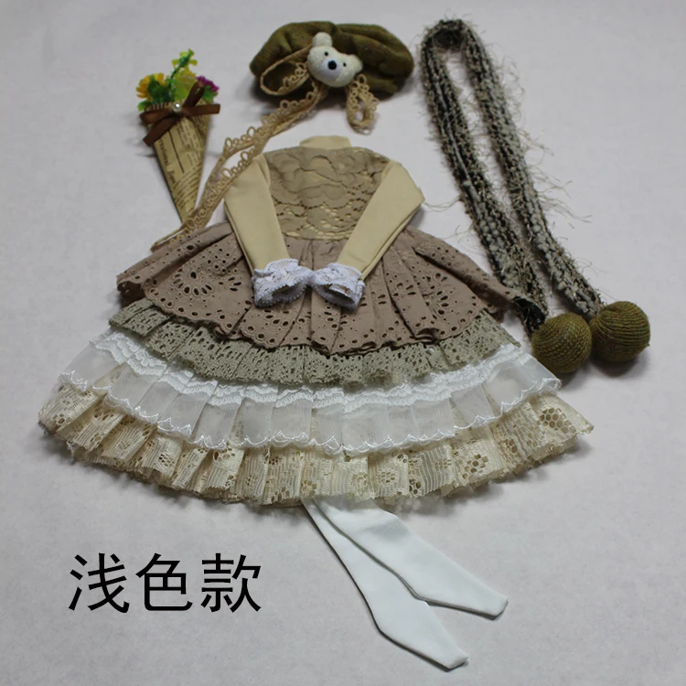 1/4 1/3 шкала BJD платье+ носки+ шапка+ шарф Набор для BJD/SD аксессуары для кукольной одежды, в комплект не входят кукла, обувь, парик и аксессуары 1528