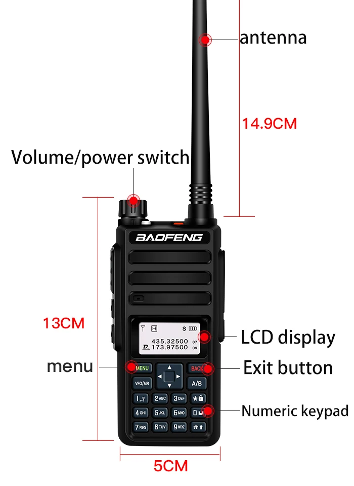 Baofeng DM-1801 Dual Band Dual Time slot DMR цифровой/аналоговый 2Way радио 136-174/400-470 МГц 1024 Каналы Ham иди и болтай Walkie Talkie DMR