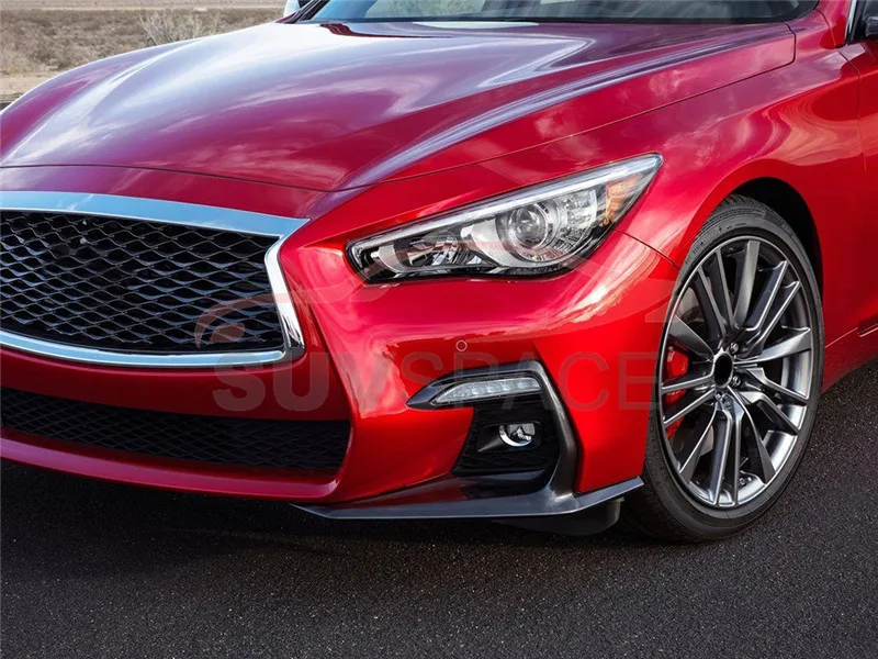 Хром Черный Блеск ABS Противотуманные фары крышка Накладка подходит для Infiniti Q50 спортивные