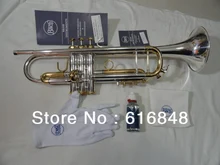 Wholesale– High copy Bach small silver plated imported technology silver brass instruments Bb trumpet