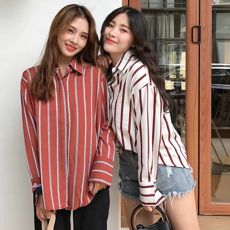 Модные женские блузки 2020 Весна Осень корейский стиль Ulzzang Harajuku винтажная