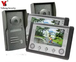 Yobang безопасности Бесплатная доставка 7 дюймов видео-телефон двери Дверные звонки Домофон Kit ИК Ночное видение Камера дверной звонок