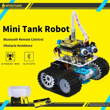 

keyestudio Programabl Tank Robot for Arduino Starter Project Smart Car Kit with UNO R3+ Tutorial book STEM Robot Education