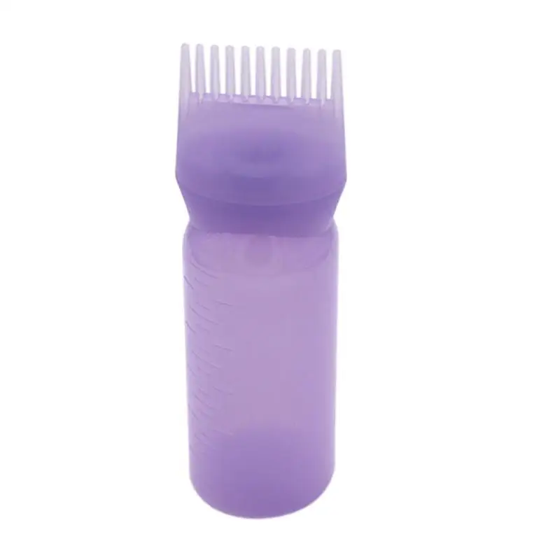 120ml Professional Hot Hair Dye Bottle Applicator Brush Dispensing Salon Hair Coloring Dyeing Hair Dry Cleaning Bottle - Цвет: Фиолетовый