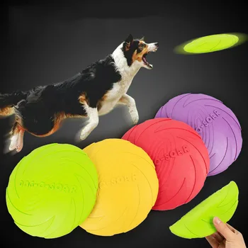 

Creative Pets Chew Toys Milky Soft Rubber Flying Discs Toys Pets Dogs Biting Resistance Training Flying Discs Interactive Toys