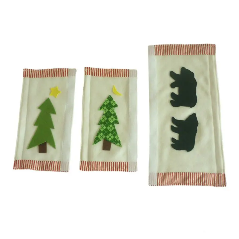 3 шт./компл. медведь для рождественской елки кухонные перчатки Рождество микроволновая печь дверь украшение на холодильник товары для дома, кухни