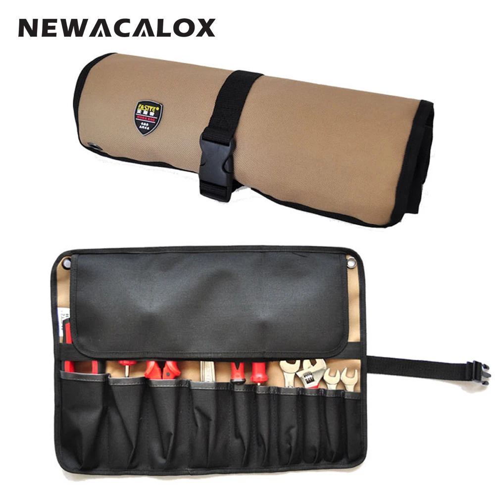 Tools Bag 10 Pocket Socket 600D Nylon Oxford Tool Roll Pouch Electric