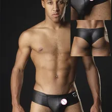 Мужское нижнее белье ПВХ краски сексуальные маленькие Боксеры Нижнее белье модные тенденции узкие кожаные брюки боксеры шорты 2301