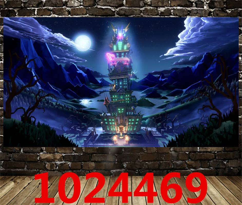 1024469 Особняк Луиджи 3 новейший супер Smash Bros видео игры плакат мультфильм картины художественная работа холст картины стены искусства для домашнего декора - Цвет: 1024469
