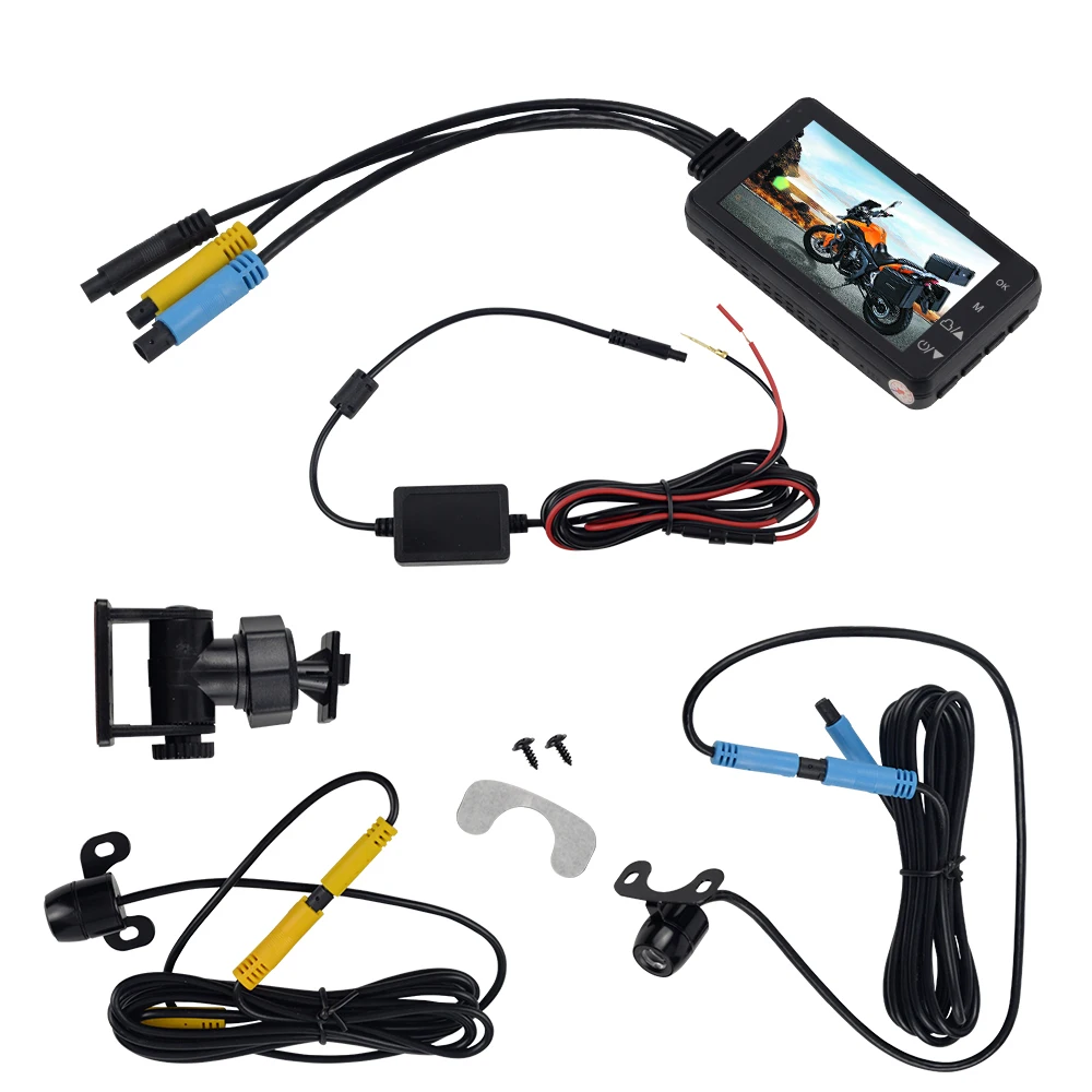 Мотоцикл Камера DVR мотор KY MT18 Dash Cam Специальная двойная трек спереди
