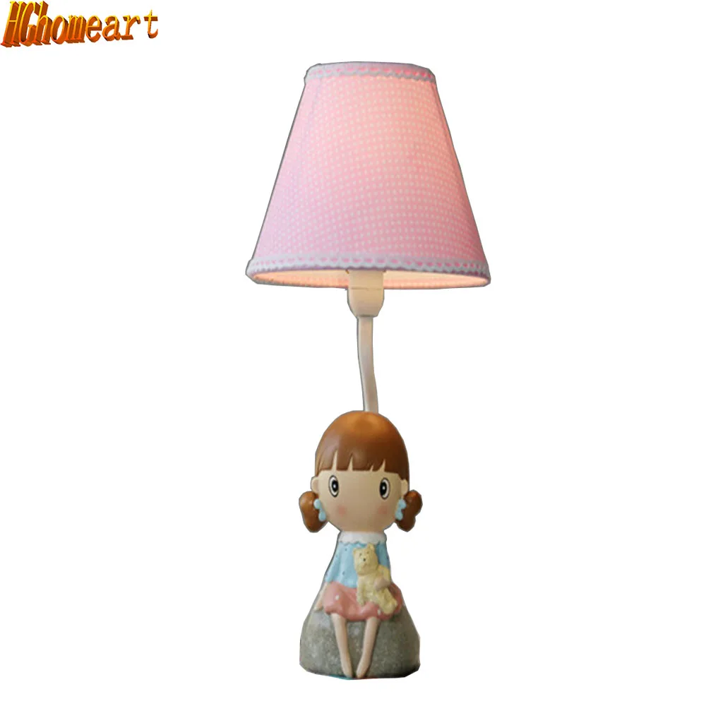 

HGhomeart Decorative Girl Romantic Table Lamp E14 110V-220V Children Room Switch Button Table Light Study Led Desk Lamp
