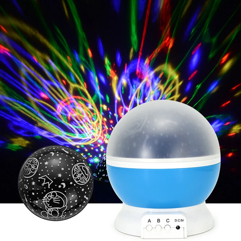Led color rotating lamp