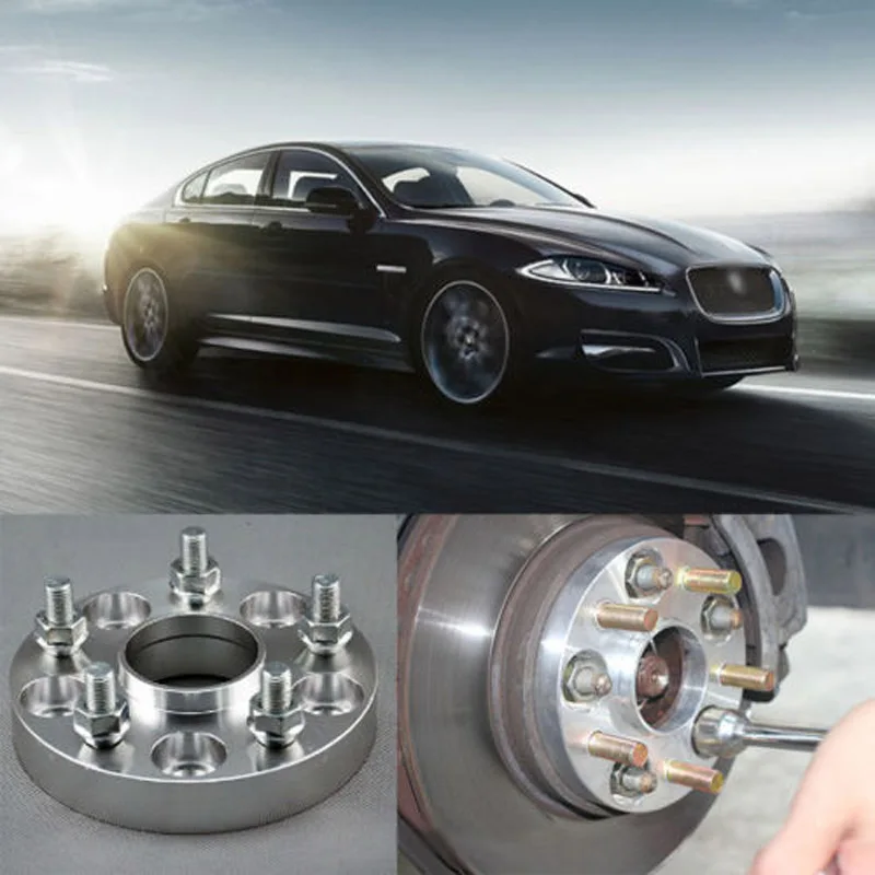 Teeze 4pcs New Billet 5 Lug 12*1.5 Studs Wheel Spacers Adapters For