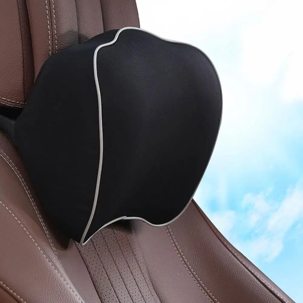 

Headrest Car Neck Pillow Seat lumbar Pillow in auto back Head rest Memory Foam Fabric For chair Travel Support Cushion covers