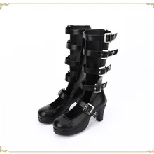 Милая обувь принцессы в стиле панк; Новинка; темно-зимние ботинки на молнии с перекрестным ремешком на высоком каблуке 6,5 см с круглым носком и пряжкой; pu8829