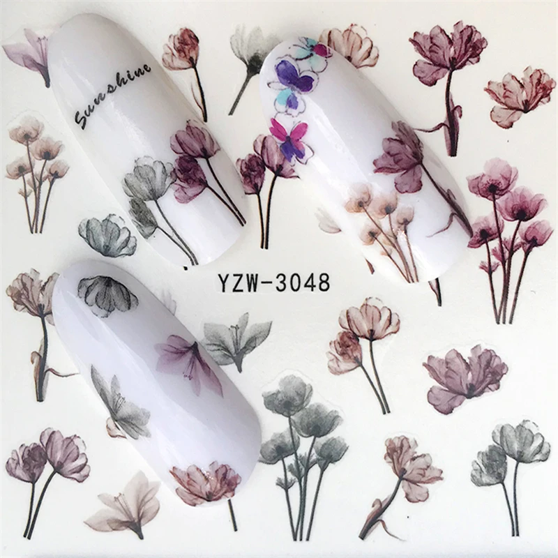 

LCJ New Designs Nail Water Sticker Lace/Feather/Lips/Characters Design For Nails Art Decal Slider Wraps Decor Tip Manicure