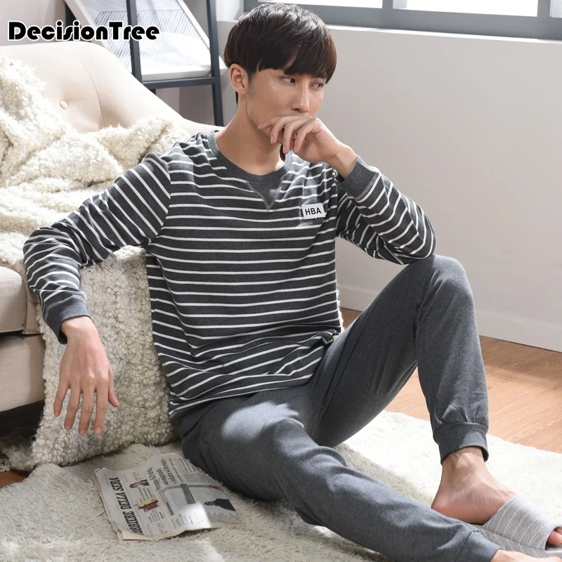 2019 men's pajamas long sleeve home wear cotton plaid pyjamas men lounge pajama sets plus sleep wear 2019 men's pajamas long sleeve home wear cotton plaid pyjamas men lounge pajama sets plus sleep wear