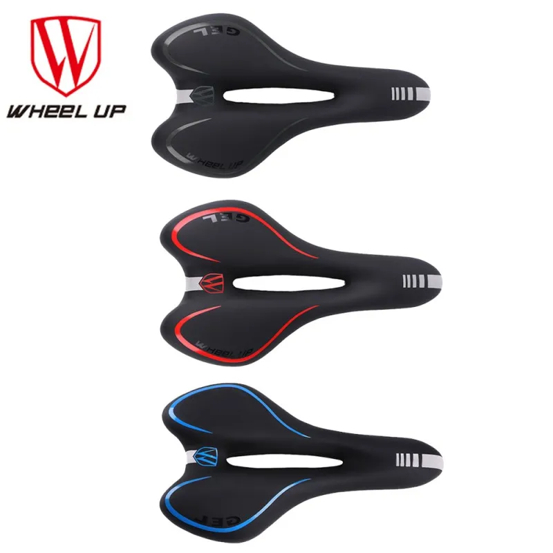 WHEEL UP Newest Breathable Soft Bike Bicycle Saddle PVC Leather Comfortable Road Mountain Bike Seat Thick