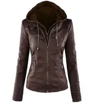 Кожаная куртка 6XL Новая мода осень-зима Большие размеры Для женщин с длинным рукавом на молнии из искусственной кожи Куртка Цвет леди тонкий пальто