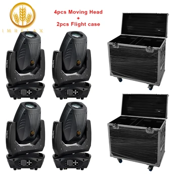 

IMRELAX 4pcs 200W Beam Spot Wash 3in1 ZOOM Moving Head Light With Flight Case Package For Party Wedding Stage Light DJ Lights