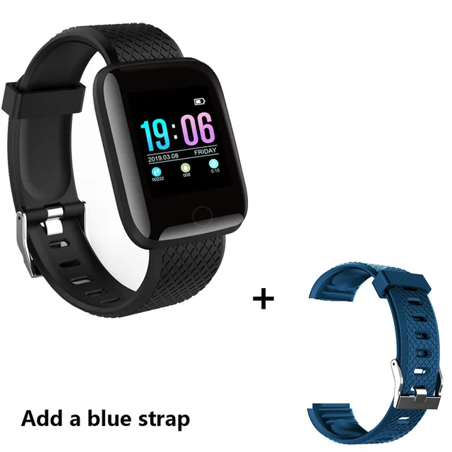 Hembeer D13 умный браслет для мужчин и женщин фитнес-трекер монитор сердечного ритма Смарт Браслет для измерения кровяного давления шагомер для Android IOS - Цвет: black blue