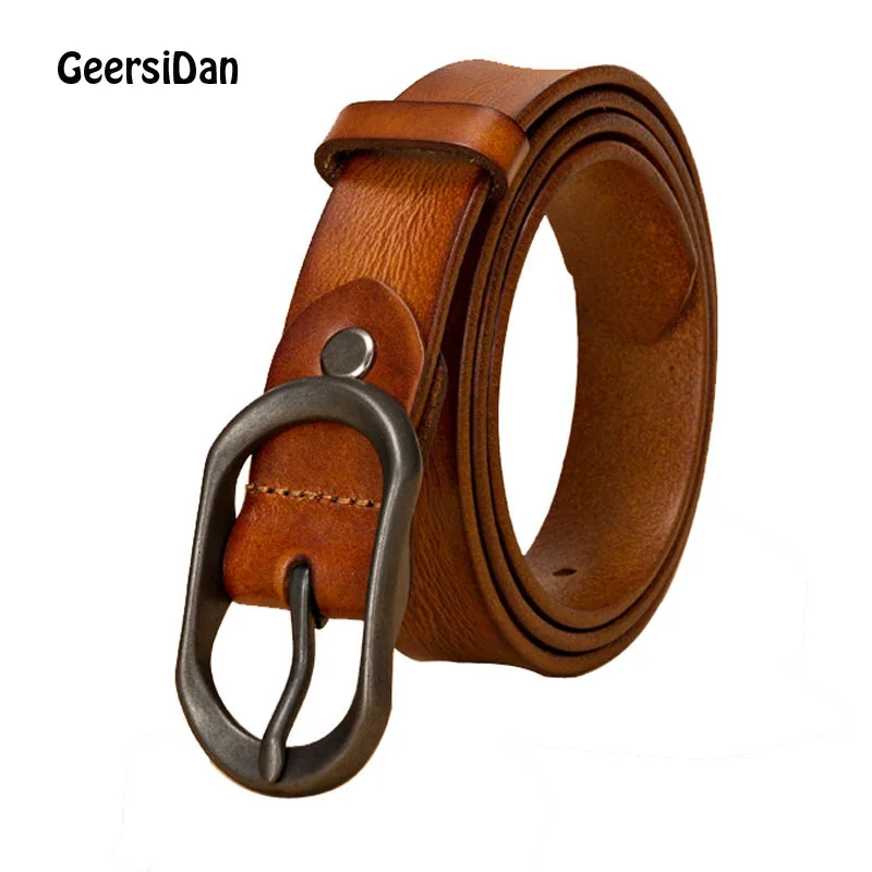 

GEERSIDAN 2019 pin buckle Luxury Designer Belt for women High Quality brand cowskin genuine Leather Women waist Strap for Jeans