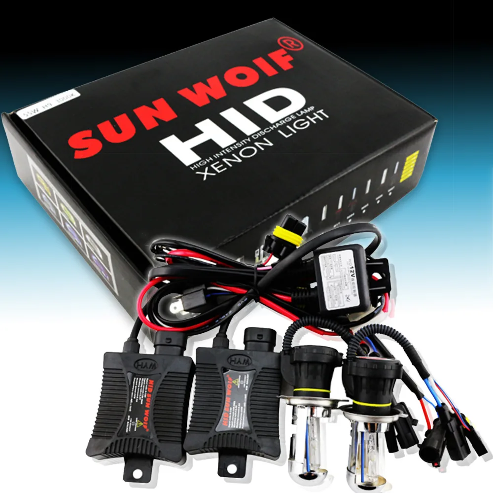 SUNWOIF Xenon HID kit Bi-Xenon H4-3 H/L High low dual beam H13 9004 9007 9003 AUTO CAR lamp KIT 55w color 3000k-30000k | Автомобили и
