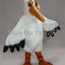 Маскарадный костюм белый поли Pelican костюм талисмана нарядное платье Пользовательские праздничный карнавальный костюм тема Карнавальный Костюм-маскот