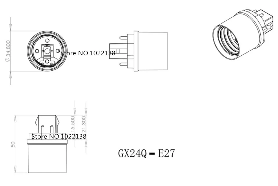 6 шт./партия G24q для E26/E27, GX24q-3 для E26/E27, 4PIN, переходник для лампового цоколя, E26 держатель лампы для G24Q основание светильника