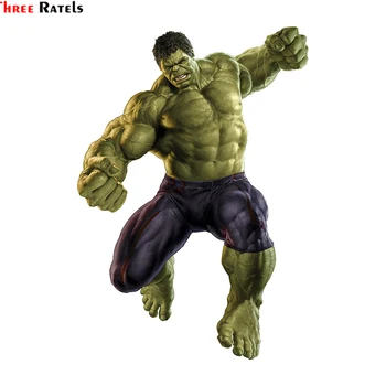 

Three Ratels LCS276# 12x17cm Furious hulk colorful car sticker funny car stickers styling removable decal