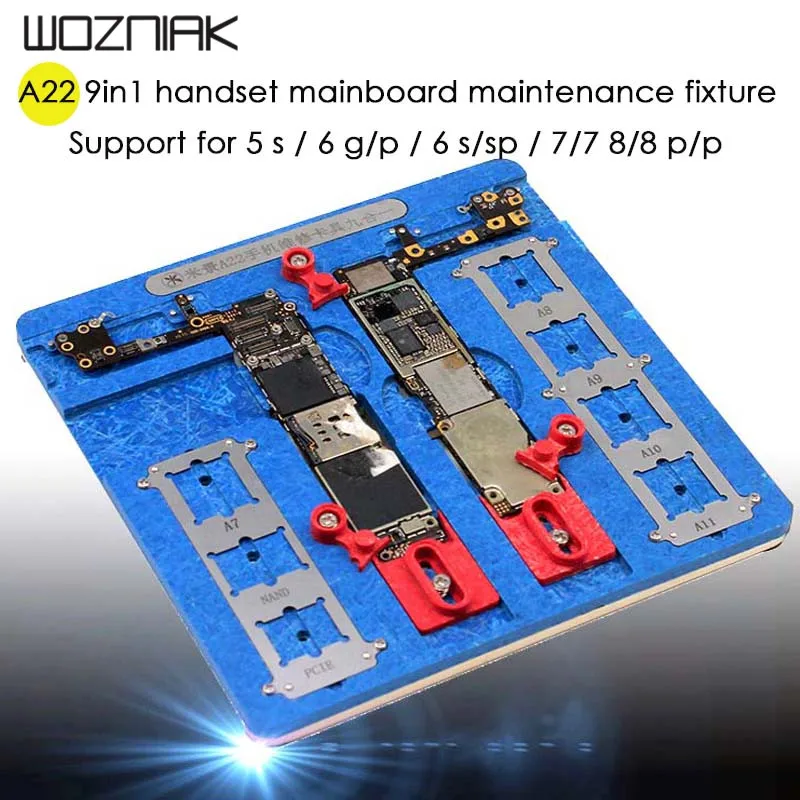 online A22 Alta Temperatura Principal Motherboard jig PCB Fixação Suporte para iPhone 5S 6 6 p 6 s 6SP 7 7 p 8 8 p Fix Repair Mold