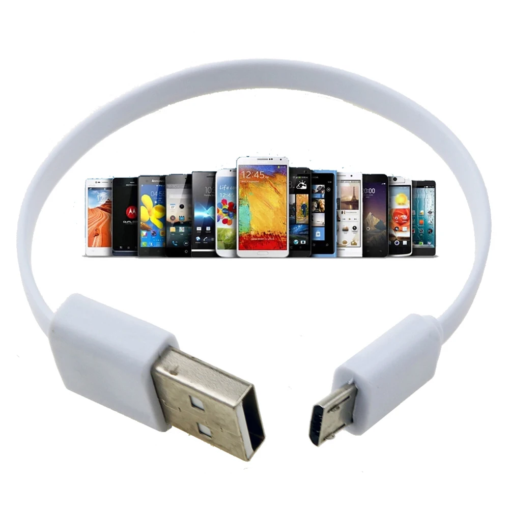 

17cm Full Copper Mini Usb Cable Micro USB Charging Cable For Samsung Huawei Charge Transfer High Speed USB 2.0 Charger Cables