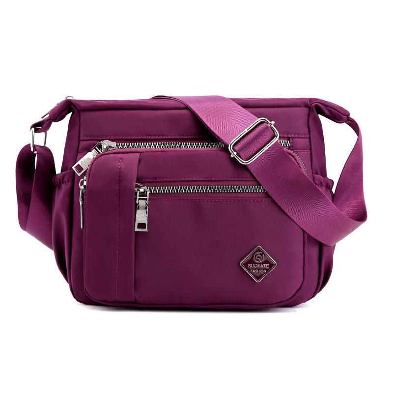 Fashion Multi pockets Women Shoulder Bag High Quality Waterproof Nylon