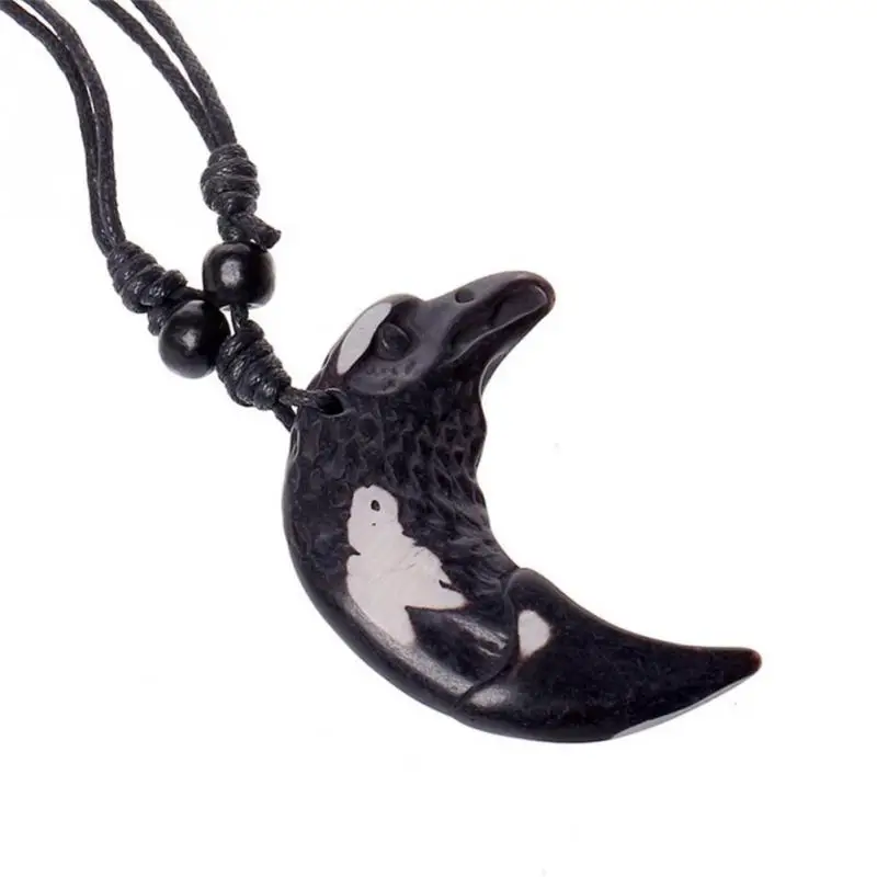 

Vintage Style Unisex Adjustable Necklace Resin Eagle-shaped Pendant Jewelry for Party