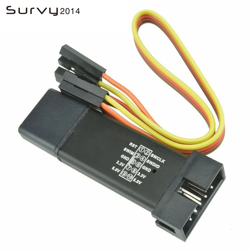 

1Set ST LINK Stlink ST-Link V2 Mini STM8 STM32 Simulator Download Programmer Programming With Cover DuPont Cable ST Link V2