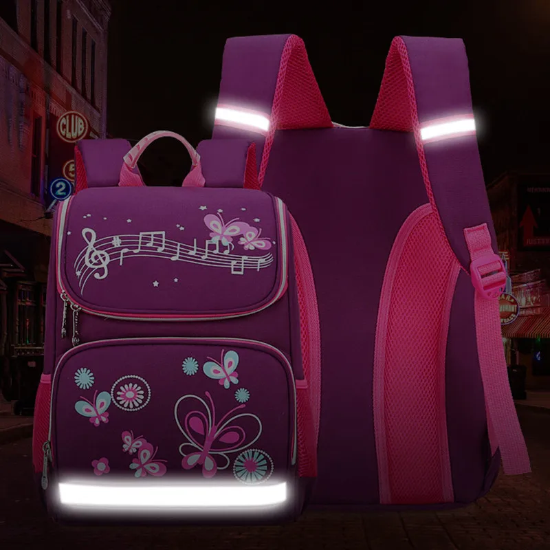 Детские школьные ранцы для девочек рюкзак с бабочками детей ранец школы