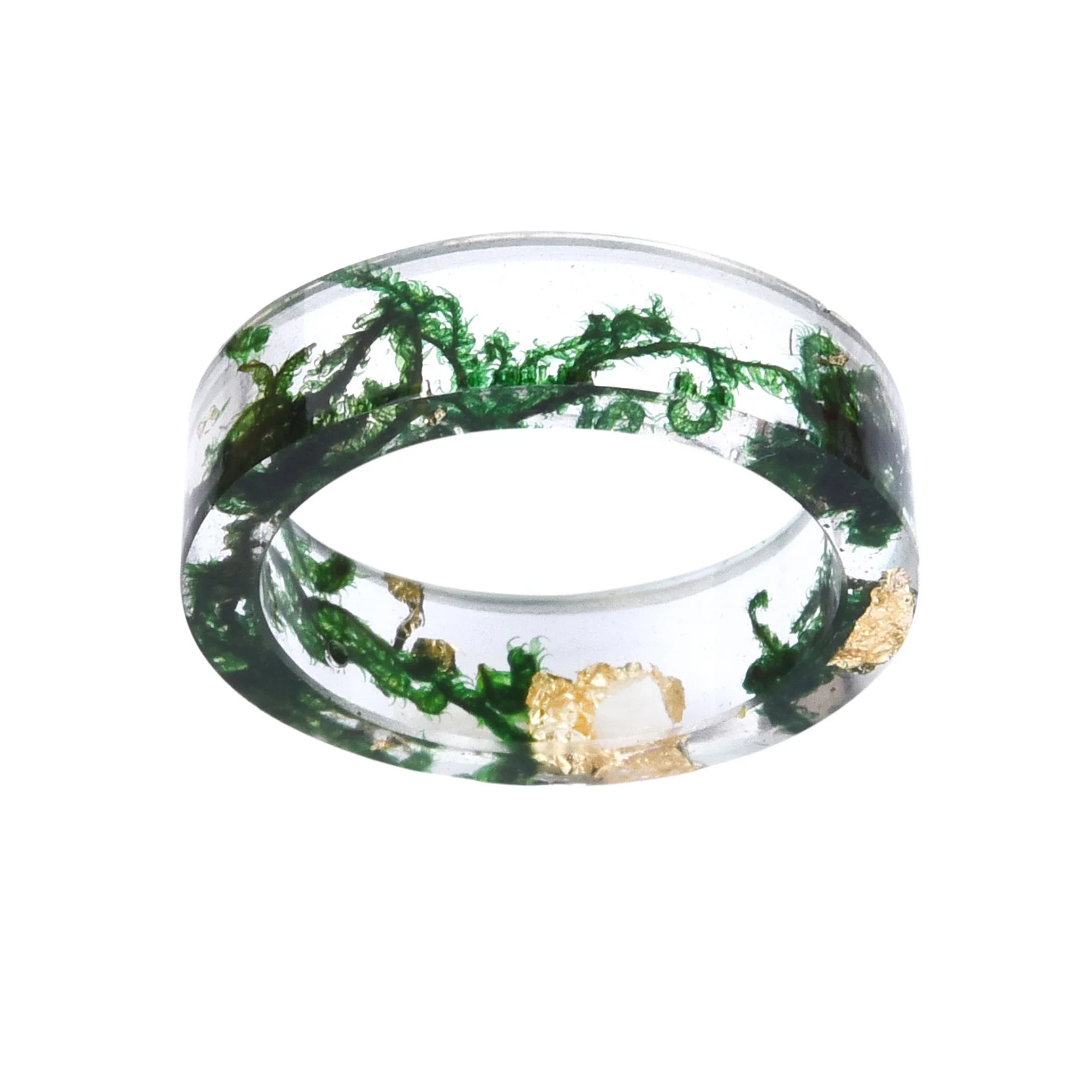 

2019 Fashion Rings For Women Charms Rings Trendy Popular Environmental Plant Clear Resin Ring Female Girls Lady Finger Jewelry
