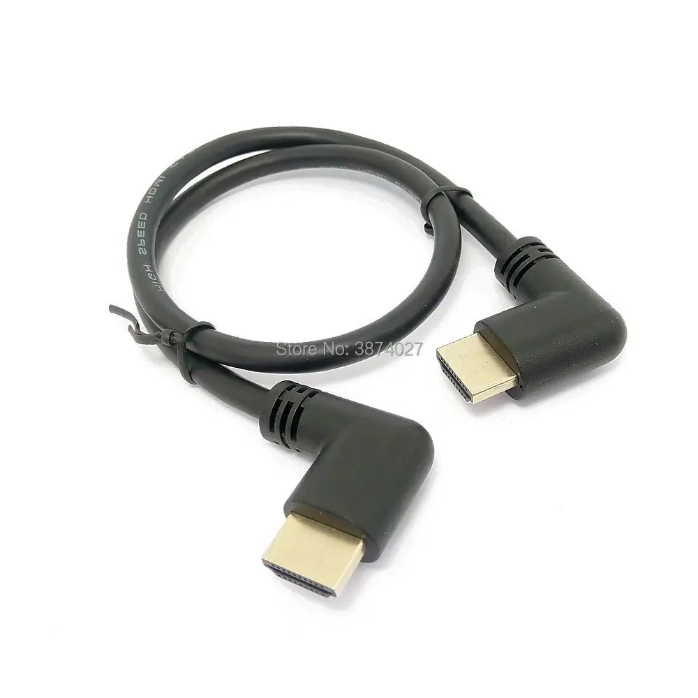 HDMI 2.0 4K 3D двойной 90 градусов прямоугольный штекер на HDTV кабель для DVD PS3 ПК|angle hdmi|right
