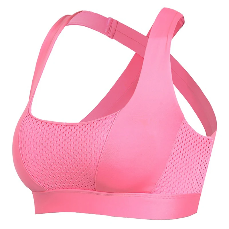 

Cross Back Sports Bra Shockproof Vest Fitness Yoga Bra Cropped Top with Non-removable Chest Pads